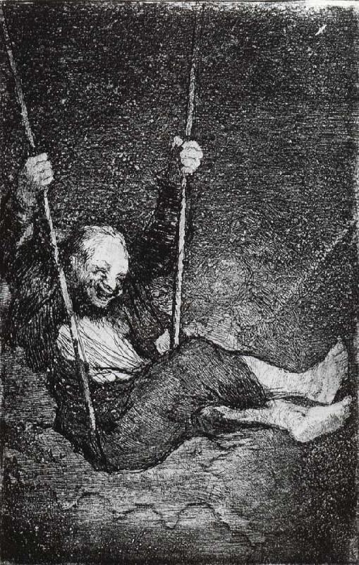 Francisco Goya Old man on a Swing oil painting image